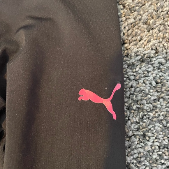 Puma Kids' Pink Top with Black and Gray Leggings Set - Picture 7 of 8